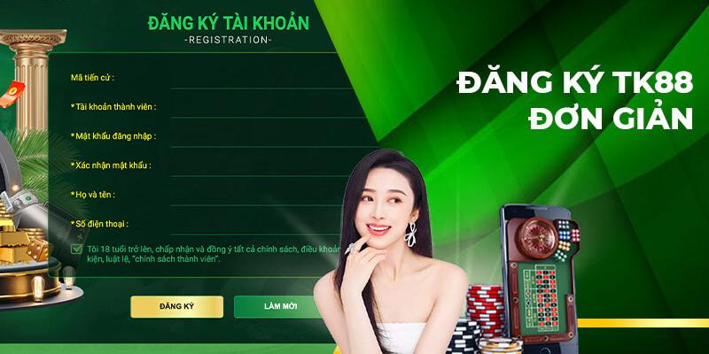 Hướng dẫn chi tiết các bước đăng ký TK88